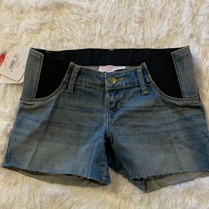 Maternity MIDI Jean Shorts Size 00 NWT